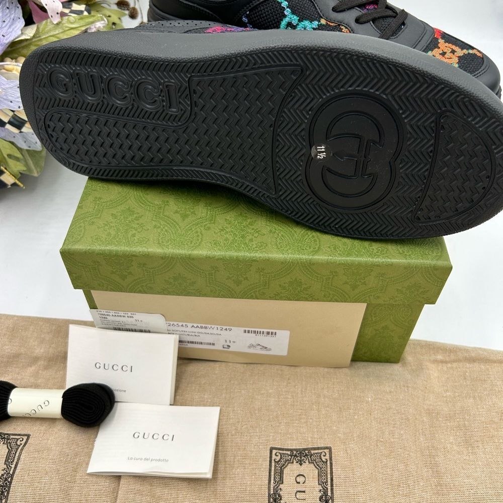 Men’s Gucci, GG embroidered sneakers size 11.5 made in Italy - Picture 10 of 10